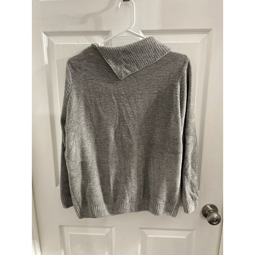 Allison Daley Sweater Size Petite Large Gray - Picture 3 of 7